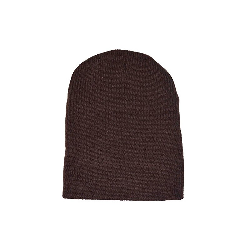 MG Plain Short Beanie Skull Cap Ski Skate Hat 8"