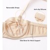 DELIMIRA Women's Strapless Bras Underwire Non Padded Support Multiway Bandeau