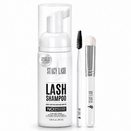 Stacy Lash Shampoo de Pestañas 50 ml con Cepillo - Sin Irritación - Sin Aceite - Hecho en USA