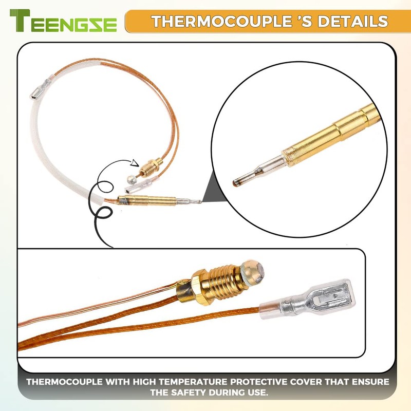 TEENGSE Fire Pit Control Safety Valve, Heater Safety Kit Replacement