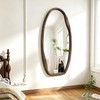 JJUUYOU Irregular Wall Mirror Asymmetrical Bathroom Mirrors for Wall 40"X20"