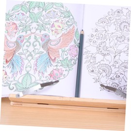 Operitacx 1 x Foldable Laptop Stand Foldable Laptop Stand Wooden Shelf Folding Reading Stand Portable Reading Holder Reading Shelf View the Bookshelf