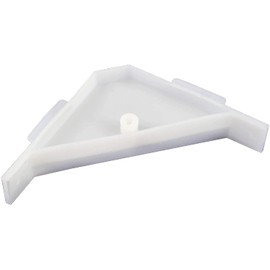 Berta (12 Pieces) 90 Degree Cabinet Triangle Bracket Plastic White Corner Support Braces (12)
