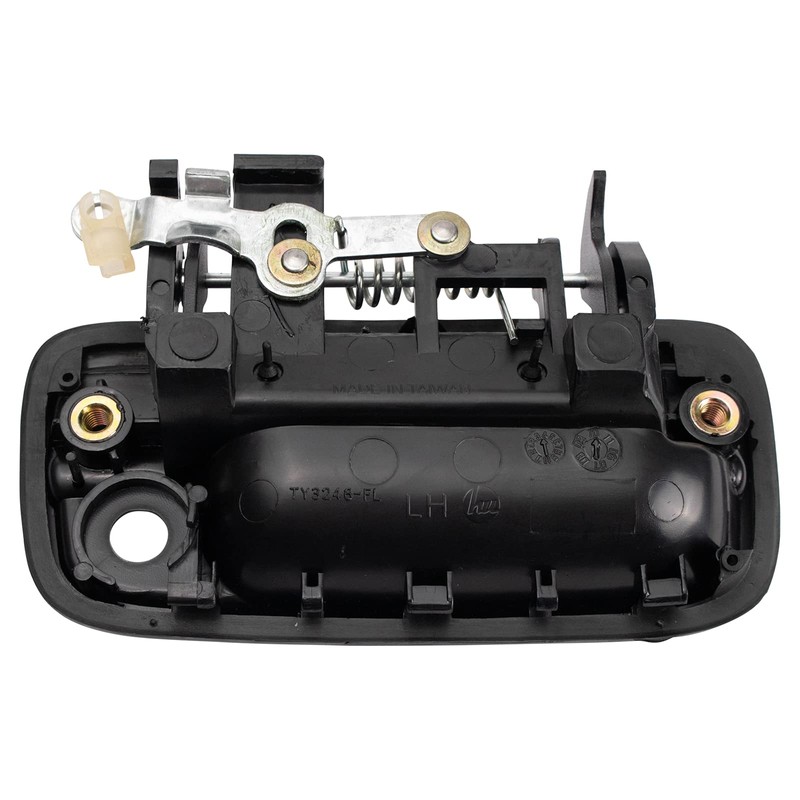TRQ Metal Reinforced Front Left Exterior Door Handle Black Black,