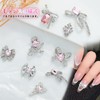 Sucodver Nail Parts Bowknot Rhinestone 3D Small Large Glitter Mix