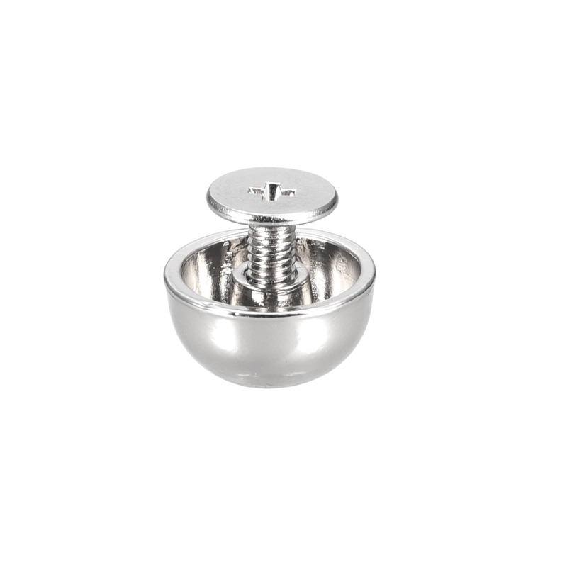sourcing map 12x7mm Screw Back Rivets Hollow Round Head Leather