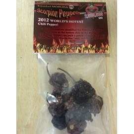Dried Trinidad Moruga Scorpion - (7 Gram/ 1/4oz) Limited Quantity of Dried Scorpion Pods.