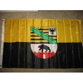 Moon Knives 3x5 Saxony Anhalt German Germany Super-Poly Flag 3x5 Banner - Party Decorations Supplies For Parades - Prime Outside, Garden, Men Cave Decor Flag