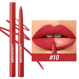 MIRUOKOU Lip Liner Mat Tint Trip Pencil Lip Long Lasting Color Retention Waterproof 10#