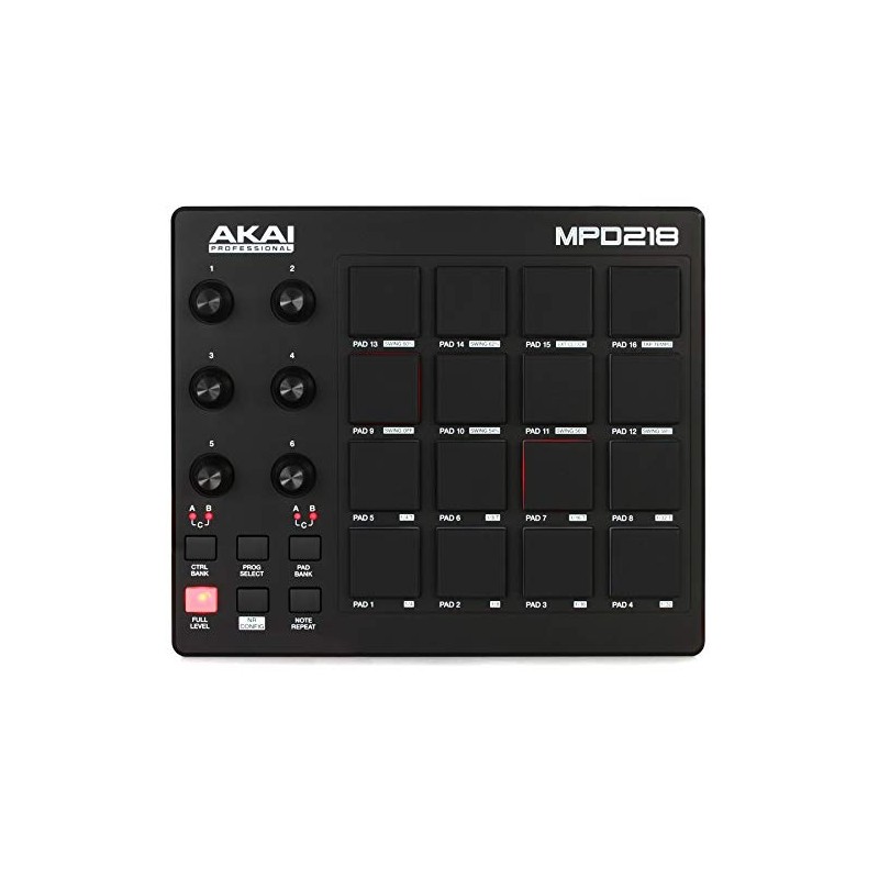 Akai Professional MPD218 16-Pad MIDI Pad Controller and Tripod Laptop
