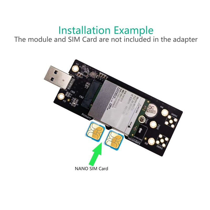Adapter Card NGFF(M.2) Key B to USB 3.0 with Dual