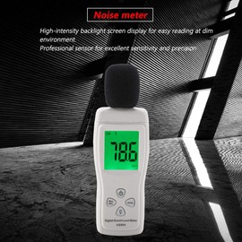 Sound Level Meter,Digital LCD Decibel Meter,Professional Audio Noise Measure Reader Device Smart Sensor AS804,High Accuracy Measuring 30-130dBA, /Min Hold