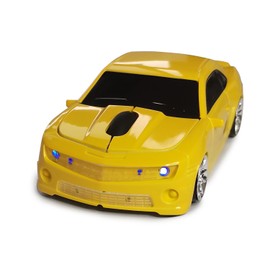 WUQIDA Car Mouse for Compuer, Funny Sport Car Shaped Computer Mouse, 2.4Ghz Wireless Mouse Car Mouse with USB Reciver for Laptop, PC(Yellow)