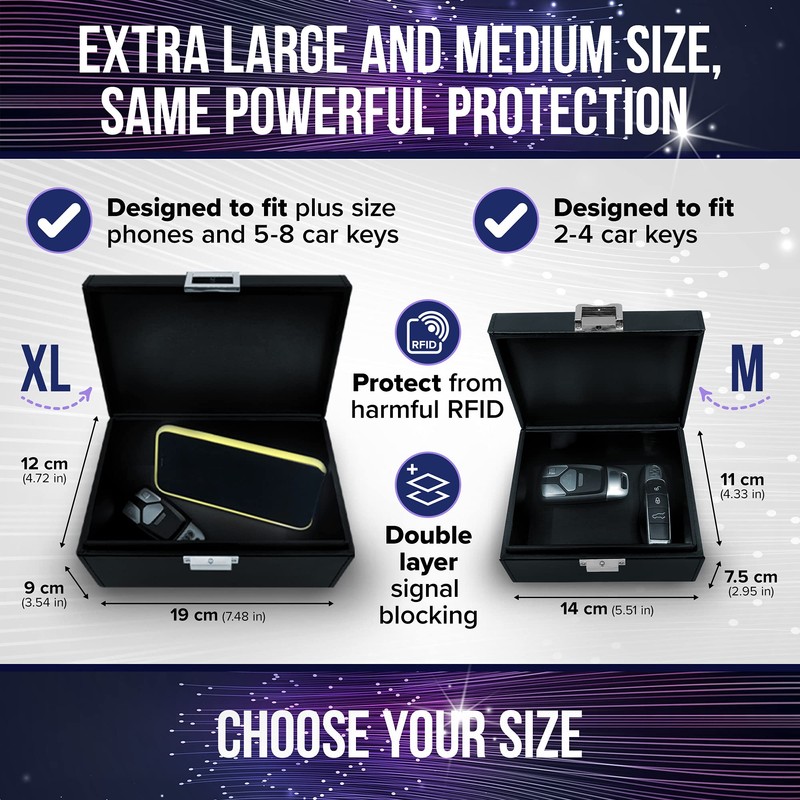 Ironstripe Faraday Box for Car Keys and Faraday Pouch for
