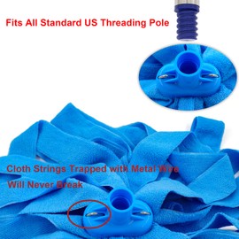 Screw On Microfiber String Mop Head Refill, Compatible with All Standard US Threading Pole (Acme 3/4 inch Thread) – 3PCS