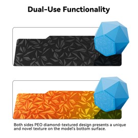 ENOMAKER PEO PEO Build Plate,Magnetic Print Bed,Holographic/Black Diamond Textured Double Sided Spring Steel Sheet for Bambu Lab A1, X1, X1C, X1E, P1P, P1S and X1-Carbon Combo 3D Printer 257x257mm