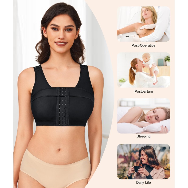 BRABIC Women's Front Closure Bra Post-Surgery Posture Corrector Shaper Tops