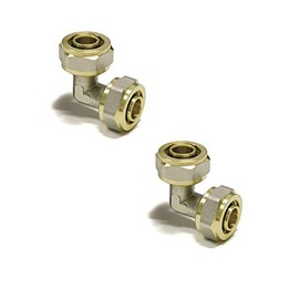 Elbow 16mm - 16mm Connector COMPRESSIO for PERT-AL-PERT or PEX-AL-PEX (2)