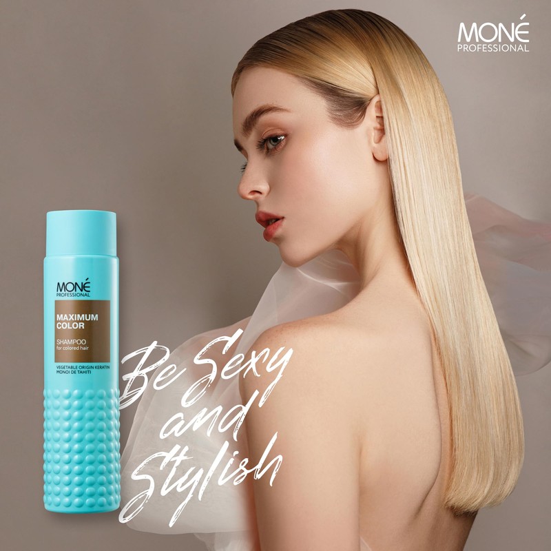 MONÉ Professional Keratin-based Shampoo for Coloured Hair - Extra Shine