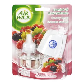 Air Wick Plug In Scented Oil , Country Berries, Contains Natural Essential Oils, 1 Warming Device + 1 Refill