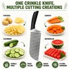 FATUXZ Stainless Steel Crinkle Cutter, Wavy Potato Slicer Wave Chopper