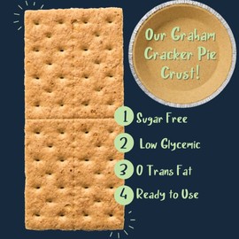 FIFTY 50 Foods Sugar Free Ready to Eat Graham Cracker Pie Crust, 6 Ounce (Pack of 3)