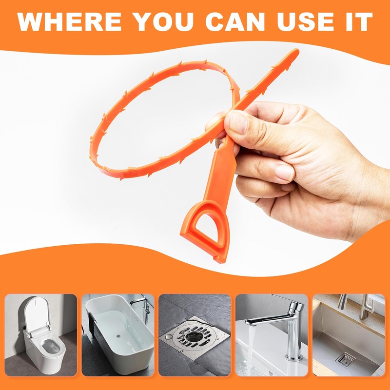 Drain Clog Remover, Effective Drain Snake Hair Drain Clog Remover,