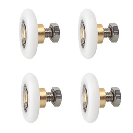 Pack of 4 Shower Door Rollers, 25 mm Shower Cubicle Rollers, Sliding Door Rollers, Replacement Rollers for Shower Doors, Sliding Rollers for Glass Shower Doors, Replacement Parts for DIY Glass Cubicles