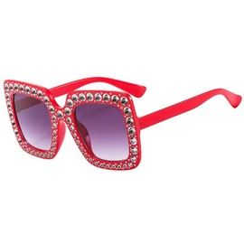 SECALIFE Women Sunglasses, UV 400 Glasses Oversized Polarized Sunglasses Large Frame Sunglasses for Women Ladies Sun Glasses Eyewear, Red