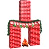 Fullhawl 34 Pcs 3D Artificial Red Brick Cardboard Fireplace 39
