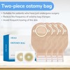 22 PCS Ostomy Supplies Colostomy Bags, Two Piece Drainable Pouches