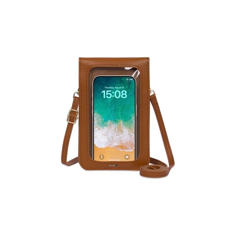 Bolsas pequeñas cruzadas para mujer, bolso de piel para teléfono