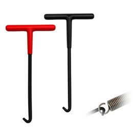 HQRNYP Motorcycle Exhaust Spring Hook, Spring Removal Tool, T Shaped Handle Exhaust Pipe Spring Puller Installer Hooks Tool with Rubber Coating, Car Accessories Fit for Most Vehicles (Red+Black)