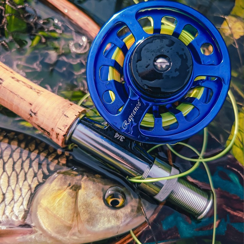 Raprance Fly Fishing Reel,CNC-Machined Aluminum Alloy Fly Reel Large Arbor