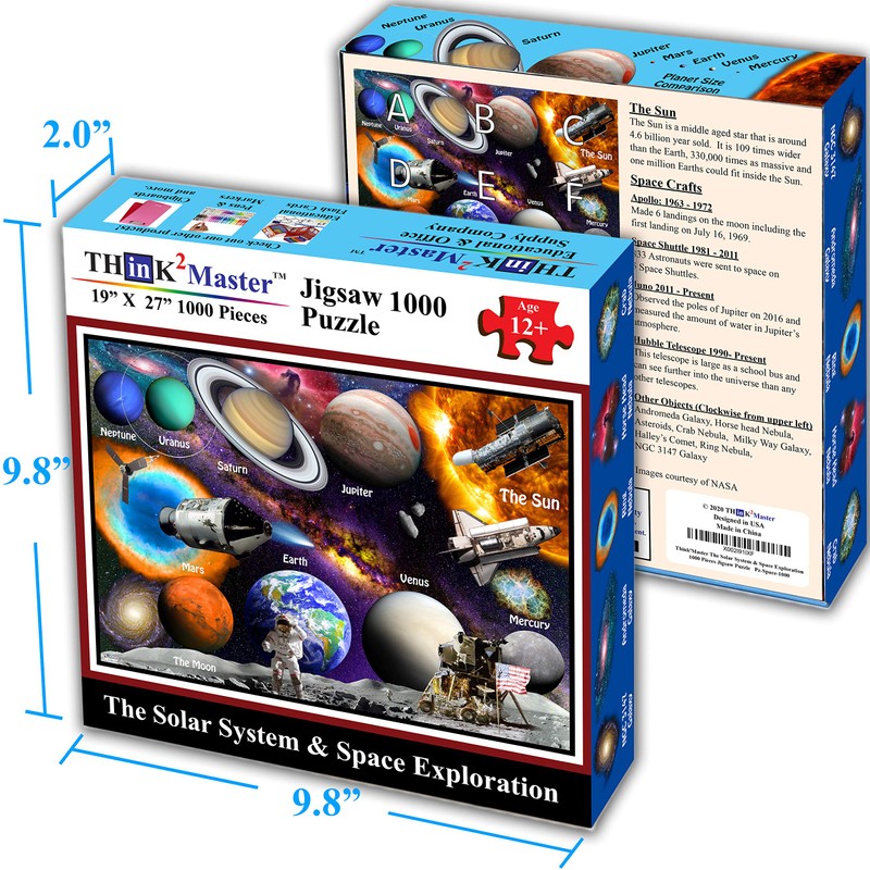 Think2Master Solar System & Space Exploration 1000 Pieces Jigsaw Puzzle