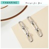 FAMARINE Silver Chain Earrings Drop Dangle Earrings for Women Paperclip