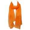 Wrapables Solid Color Silk Long Scarf, Orange
