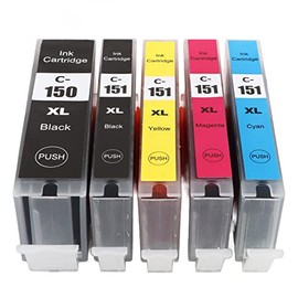 Cartucho de Tinta 150 XL 151 XL con Tinta para Impresora MG5410 MG5510 MG5610 MG6310 MG6410 MG6610 MG7110 MG7510 IP7210 IP8710 MX721 IX6810 (BK BK C M Y 5 colores)