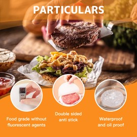 Hugwish Pack of 500 Burger Paper Round 15 cm for Burger Press Diameter 15 cm Burger Paper Non-Stick Baking Paper for Hamburger Press / Burger Pattie Press (500, 15 cm)