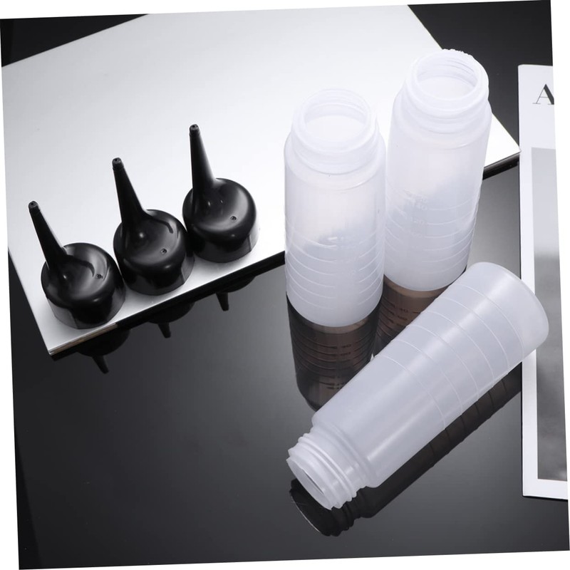 Gatuida Salon Size Hair Coloring Bottles 3pcs Refillable Shampoo Bottles