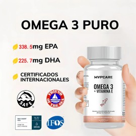 Omega 3 Premium 1880mg 100 Capsulas | Aceite De Salmon Salvaje Puro Con Alto Epa Y Dha | Suplemento Alimenticio | Vitaminas Mujer y Hombre Omega 3 Capsulas Tecnologia Sin Sabor Y Sin Olor