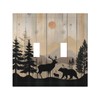 Naiqadnehz Decorative Switch Plates Wood Board Wildlife Cute Bear Deer