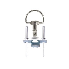 MOTO4U Motorcycle Race Fasteners Quick Release D-Ring 1/4 Turn Race Fairing Fasteners Rivet Type B 17mm (10 Pack) Sliver