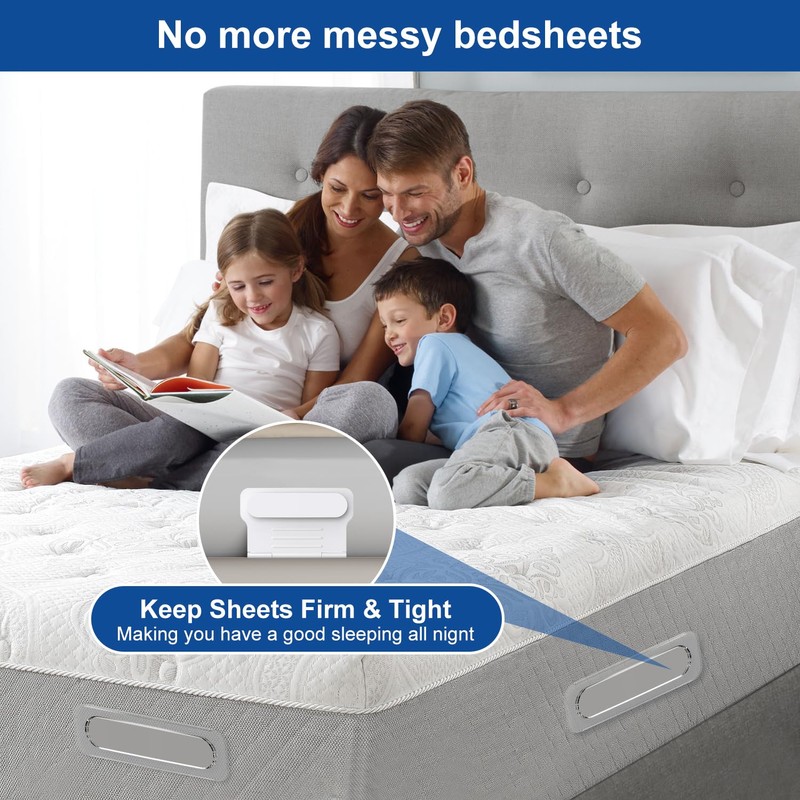 INFOTOP Bed Sheet Holders for Corners,Fitted Sheet Holders Keep Sheets