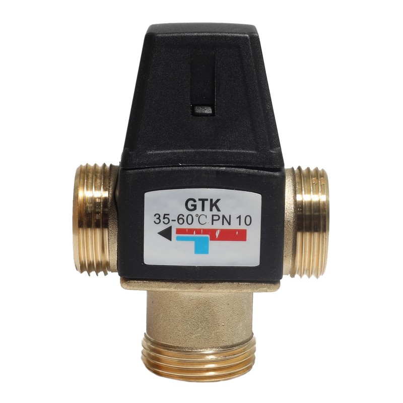 aikoolwer 3 Way DN25 Male Thread Brass Thermostatic Hot Cold