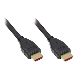 Good Connections Ultra-High-Speed HDMI 2.1 Kabel - 8K UHD-2 @60Hz / 4K UHD @240Hz - 48 Gbit/s - ideal für Gaming - vergoldete Stecker, 3-Fach Schirmung - KUPFERLEITER - SCHWARZ - 0,5 m / 50 cm