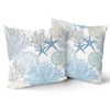 Sweetshow Nautical Coastal Throw Pillow Covers 12x12 Inch Summer Ocean