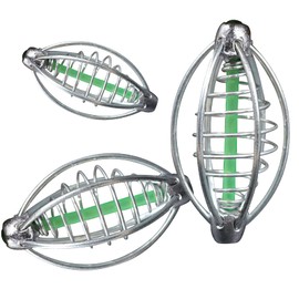 Pack of 15 Fishing Inline Feeders, Fishing Bait Feeder, Stainless Steel Fishing Bait Cage 5 cm, 6 cm, 7 cm, for Fishing, Feeding