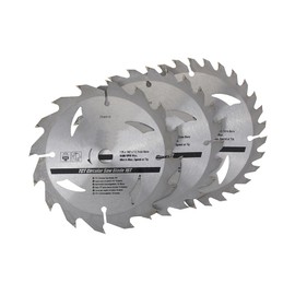 Dapetz ® TCT Circular Saw Blade 3pcs Set 16, 24, 30 Teeth 135mm x 12.7mm - Compatible with Bosch, Makita, Dewalt & More, Wood Cutter Blades for Hardwood, Softwood & Composites
