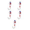 5 Pcs Winter Ice Fishing Jigs Kit Hooks Lures for